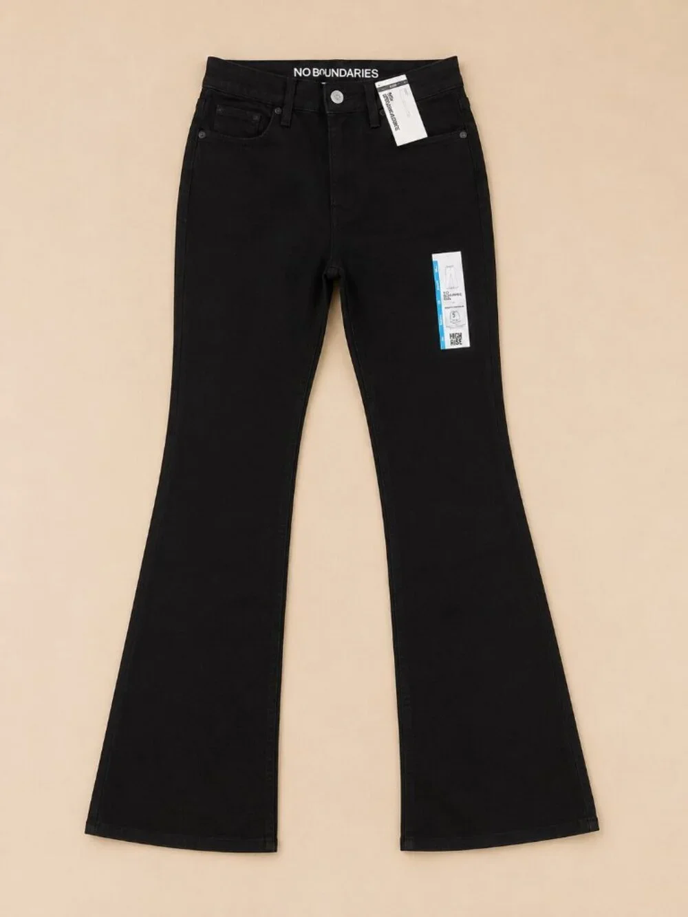 black flare jeans